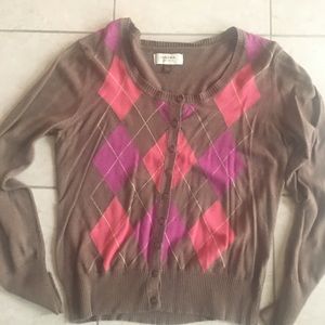 Sweater with buttons down front